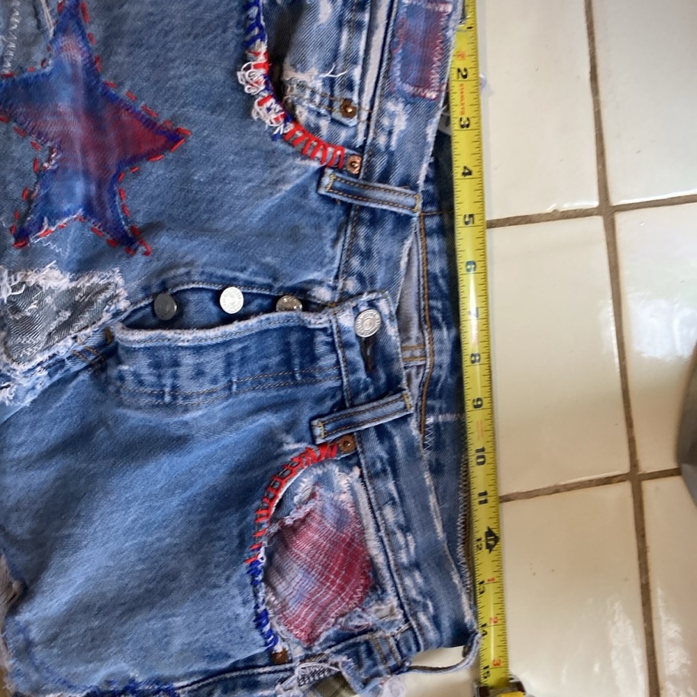 501 Jeans Upcycled Patched Thrashed 29 x 34 - Picture 13 of 14